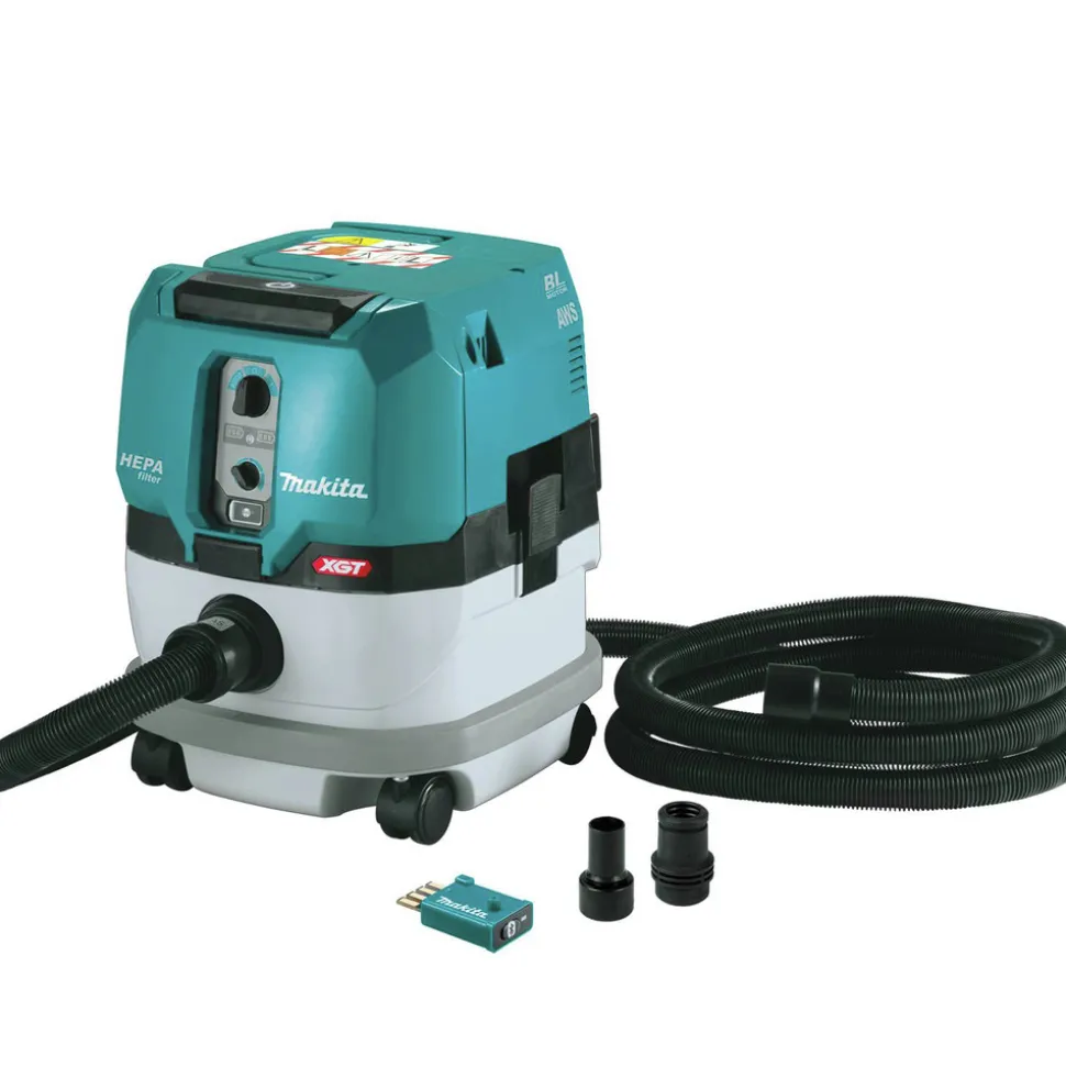 Makita 40V max XGT Brushless Lithium-Ion 2.1 Gallon Cordless AWS HEPA Filter Dry Dust Extractor Kit (4 Ah)