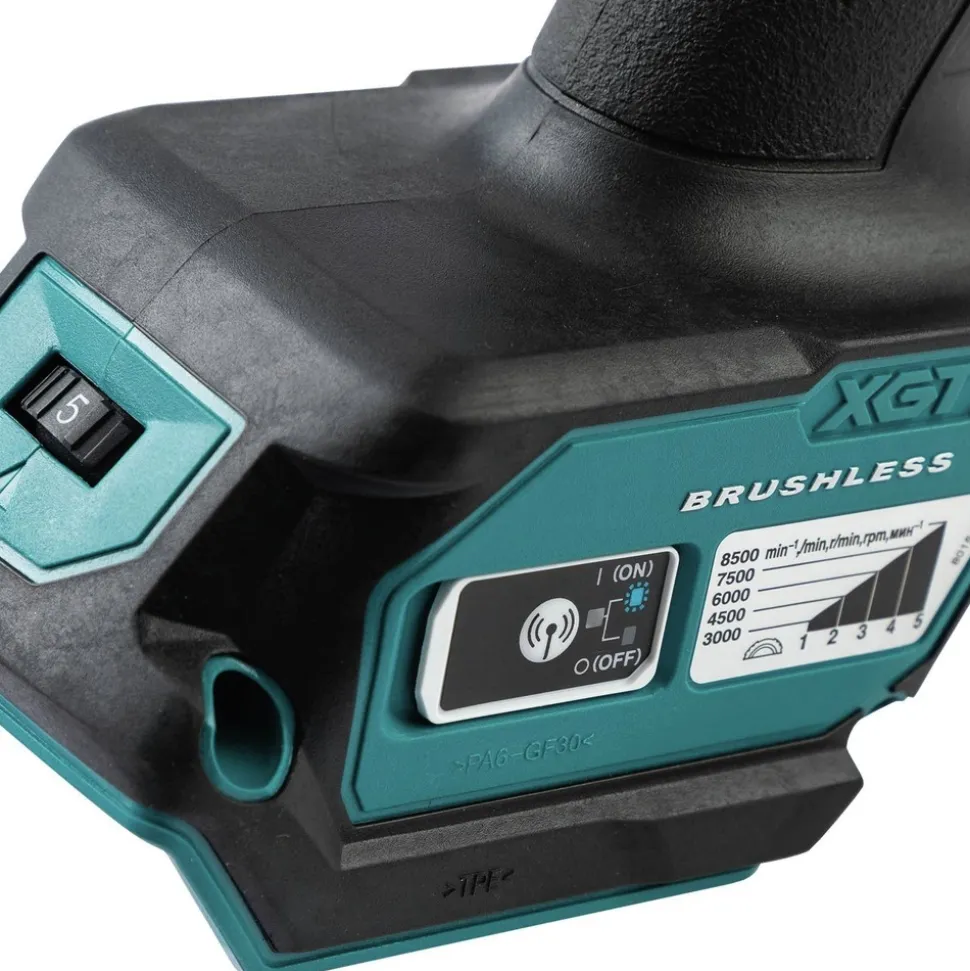 Makita 40V Max XGT Brushless Lithium-Ion 5 in. Cordless X-LOCK AWS Angle Grinder with Electric Brake Kit (4 Ah)
