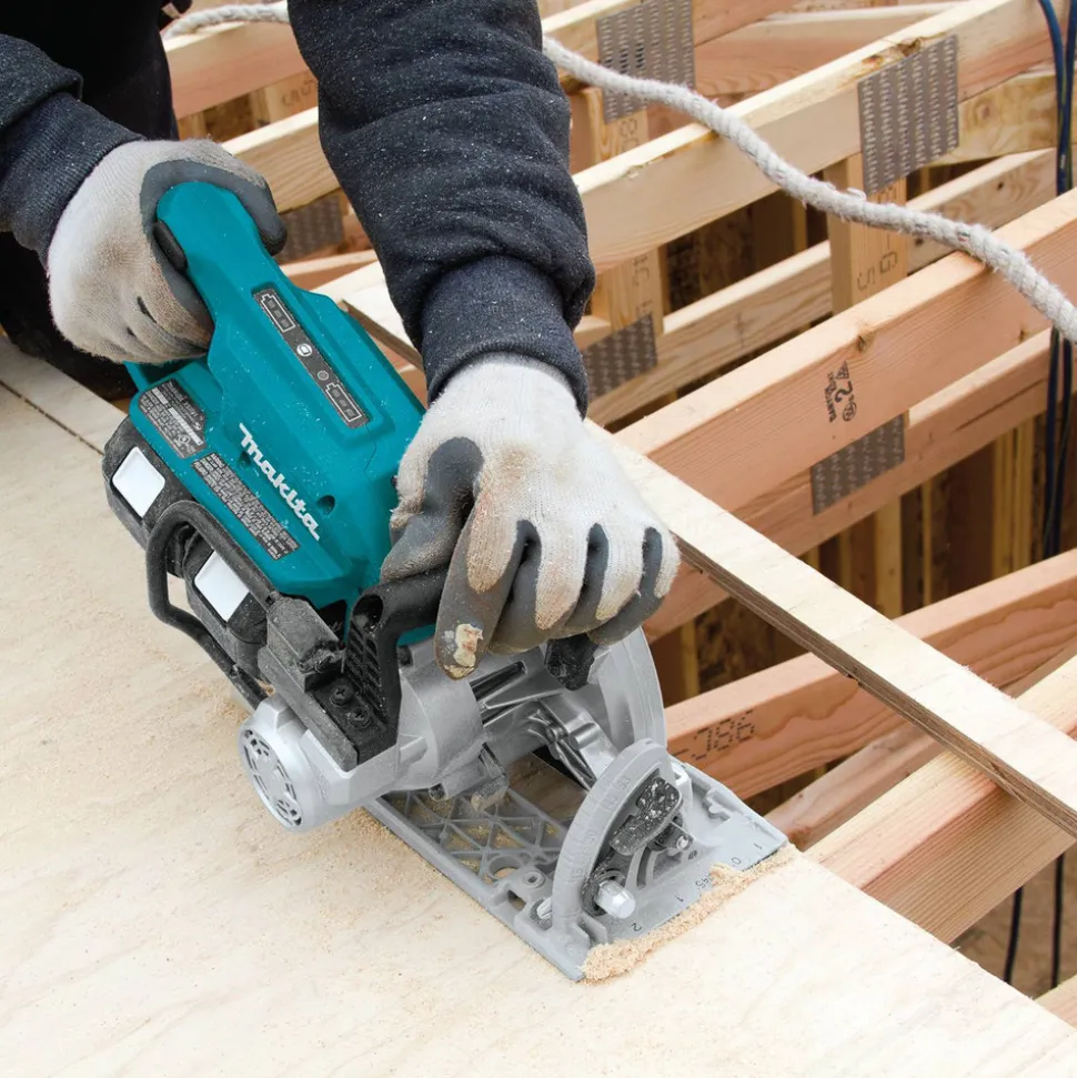 Makita XSR01PT 18V X2 (36V) LXT Brushless Lithium-Ion 7-1/4 in. Cordless Rear Handle Circular Saw Kit with 2 Batteries (5 Ah)