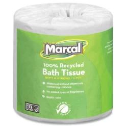 Marcal 2 Ply 100% Recycled Septic Safe Bath Tissues - White (48/Carton)