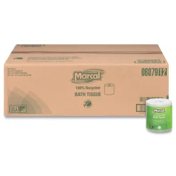 Marcal 2 Ply 100% Recycled Septic Safe Bath Tissues - White (48/Carton)