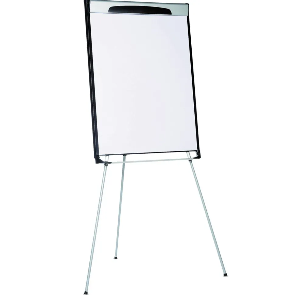 MasterVision 39 in. - 72 in. High Tripod Extension Bar Magnetic Dry-Erase Easel - Black/Silver