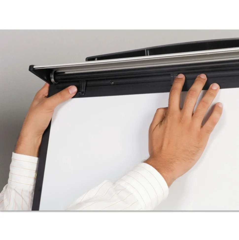 MasterVision 39 in. - 72 in. High Tripod Extension Bar Magnetic Dry-Erase Easel - Black/Silver