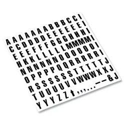 MasterVision 0.75 in. Letters Interchangeable Magnetic Board Accessories - Black