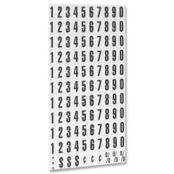 MasterVision 0.75 in. Numbers Interchangeable Magnetic Board Accessories - Black