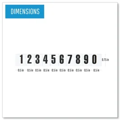 MasterVision 0.75 in. Numbers Interchangeable Magnetic Board Accessories - Black
