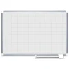 MasterVision 48 in. x 36 in. 2 in. x 3 in. Cells Gridded Magnetic Steel Dry Erase Project Planning Board - White Surface/Satin Aluminum Frame
