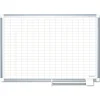 MasterVision 48 in. x 36 in. 1 in. x 2 in. Cells Gridded Magnetic Steel Dry Erase Project Planning Board - White Surface/Satin Aluminum Frame