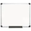 MasterVision 24 in. x 36 in. Aluminum Frame Value Melamine Dry Erase Board - White