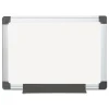 MasterVision 18 in. x 24 in. Aluminum Frame Value Melamine Dry Erase Board - White