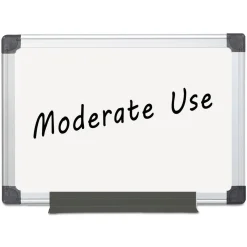 MasterVision 18 in. x 24 in. Aluminum Frame Value Melamine Dry Erase Board - White