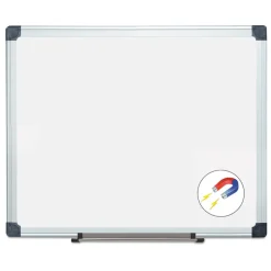 MasterVision 24 in. x 36 in. Aluminum Frame Porcelain Value Dry Erase Board - White