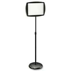MasterVision 15 in. x 11 in. Board 66 in. High Steel Frame Floor Stand Rectangle Sign Holder - White/Black