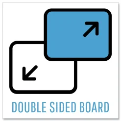 MasterVision 15 in. x 11 in. Board 66 in. High Steel Frame Floor Stand Rectangle Sign Holder - White/Black