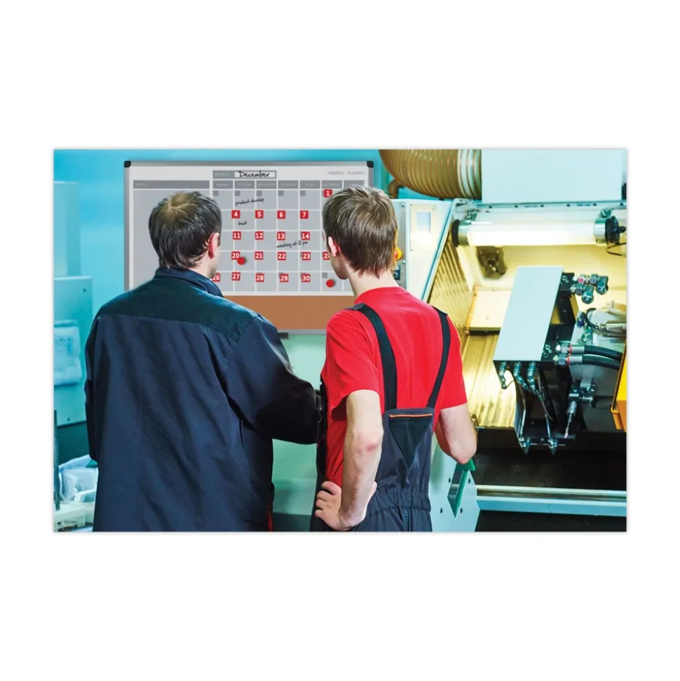 MasterVision 1 in. x 1 in. Calendar Dates Interchangeable Magnetic Board Accessories - Red/White (35/Pack)