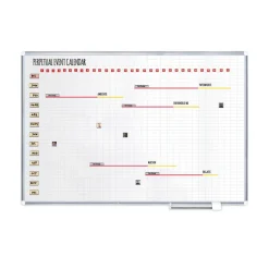 MasterVision 1 in. x 1 in. Calendar Dates Interchangeable Magnetic Board Accessories - Red/White (35/Pack)