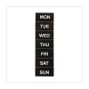 MasterVision 2 in. x 1 in. Days of Week Interchangeable Magnetic Board Accessories - Black/White (7/Pack)