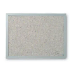 MasterVision 24 in. x 18 in. Designer Fabric Bulletin Board - Gray Fabric/Gray Frame