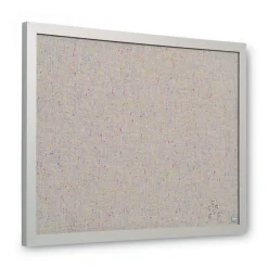 MasterVision 24 in. x 18 in. Designer Fabric Bulletin Board - Gray Fabric/Gray Frame
