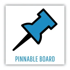 MasterVision 24 in. x 18 in. Designer Fabric Bulletin Board - Gray Fabric/Gray Frame