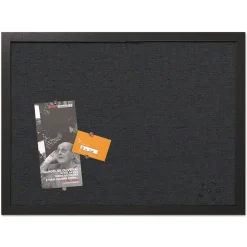 MasterVision 24 in. x 18 in. Designer Fabric Bulletin Board - Black