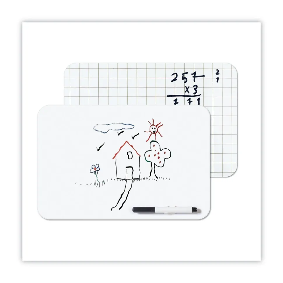 MasterVision 11.88 in. x 8.25 in. Dry Erase Lap Board - White Surface