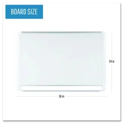 MasterVision 36 in. x 24 in. Gold Ultra Magnetic Dry Erase Boards - White Surface, White Aluminum Frame