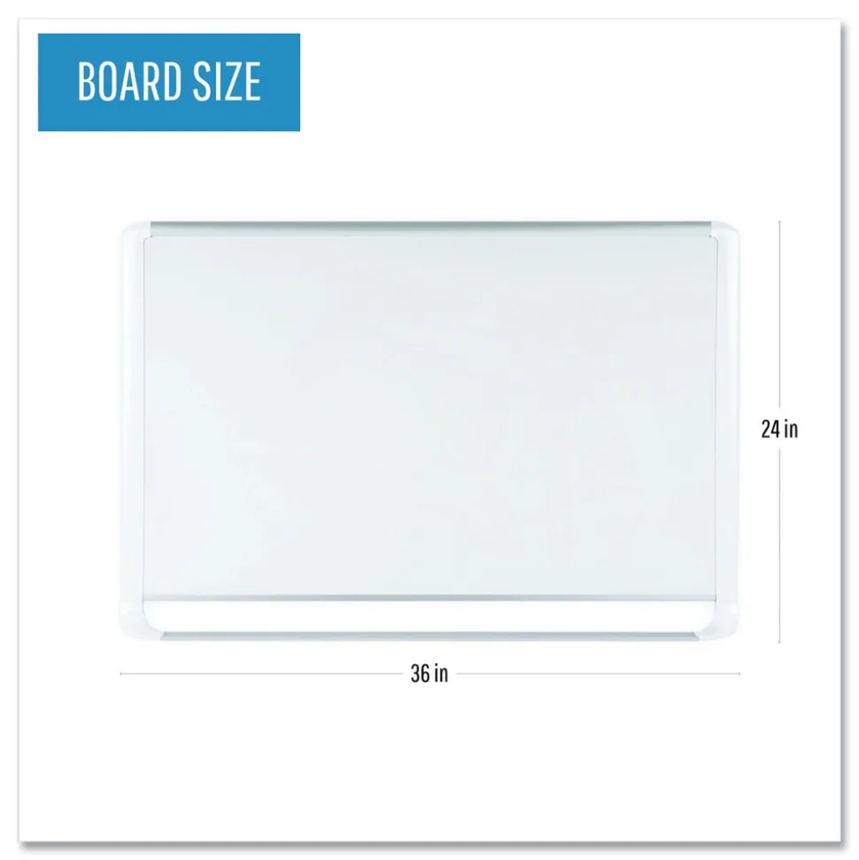 MasterVision 36 in. x 24 in. Gold Ultra Magnetic Dry Erase Boards - White Surface, White Aluminum Frame