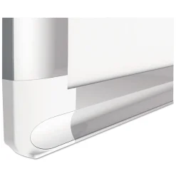 MasterVision 1 in. x 2 in. Grid 36 in. x 24 in. Aluminum Lacquered Steel Magnetic Dry Erase Planning Board with Accessories - White/Silver