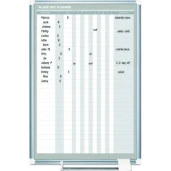 MasterVision 24 in. x 36 in. In-Out Magnetic Dry Erase Board - Silver Frame