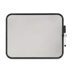 MasterVision 11 in. x 14 in. Magnetic Dry Erase Board - White Surface, Black Plastic Frame
