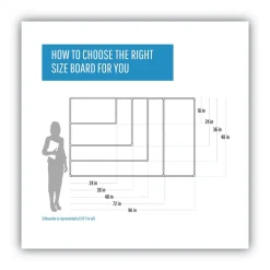 MasterVision 36 in. x 24 in. Magnetic Glass Dry Erase Board - Opaque White