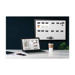 MasterVision 2 in. x 1 in. Months of Year Interchangeable Magnetic Board Accessories - Black/White (12/Pack)
