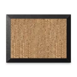 MasterVision 36 in. x 24 in. Natural Cork Bulletin Board - Tan Surface/Black Wood Frame