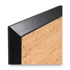 MasterVision 36 in. x 24 in. Natural Cork Bulletin Board - Tan Surface/Black Wood Frame