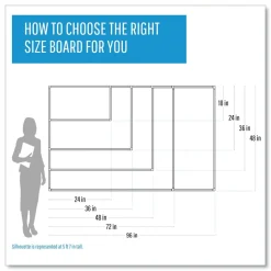 MasterVision 48 in. x 36 in. Ruled Magnetic Steel Dry Erase Planning Board - White Surface/Satin Aluminum Frame