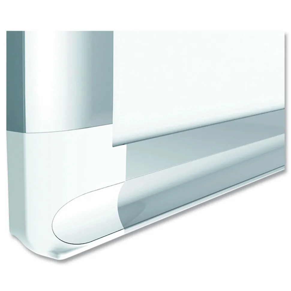 MasterVision 48 in. x 36 in. Ruled Magnetic Steel Dry Erase Planning Board - White Surface/Satin Aluminum Frame