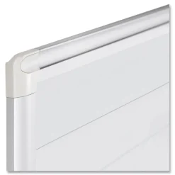 MasterVision 48 in. x 36 in. Ruled Magnetic Steel Dry Erase Planning Board - White Surface/Satin Aluminum Frame