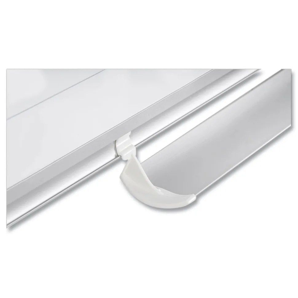 MasterVision 48 in. x 36 in. Ruled Magnetic Steel Dry Erase Planning Board - White Surface/Satin Aluminum Frame