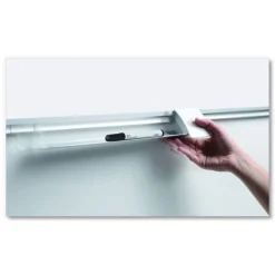 MasterVision 48 in. x 36 in. Ruled Magnetic Steel Dry Erase Planning Board - White Surface/Satin Aluminum Frame