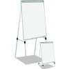 MasterVision 28 in. x 39.5 in. Silver Easy Clean Dry Erase Quad-Pod Presentation Easel - White Surface/Black/Satin Aluminum Frame