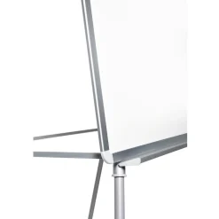 MasterVision 28 in. x 39.5 in. Silver Easy Clean Dry Erase Quad-Pod Presentation Easel - White Surface/Black/Satin Aluminum Frame