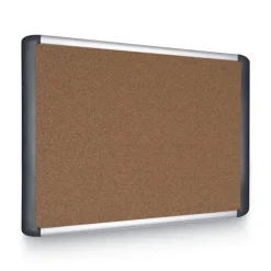 MasterVision 48 in. x 36 in. Tech Cork Board - Tan Surface, Silver/Black Aluminum Frame