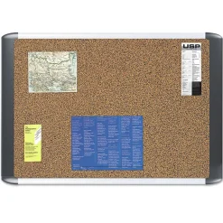 MasterVision 36 in. x 24 in. Tech Cork Board - Tan Surface/Silver/Black Aluminum Frame