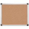 MasterVision 24 in. x 36 in. Value Cork Bulletin Board with Aluminum Frame - Tan/Silver