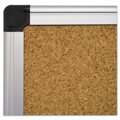 MasterVision 24 in. x 36 in. Value Cork Bulletin Board with Aluminum Frame - Tan/Silver