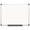 MasterVision 48 in. x 36 in. Value Lacquered Steel Magnetic Dry Erase Board - White Surface/Satin Aluminum Frame