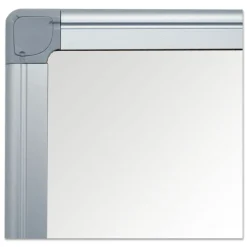 MasterVision 48 in. x 36 in. Value Lacquered Steel Magnetic Dry Erase Board - White Surface/Satin Aluminum Frame