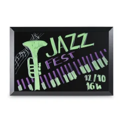 MasterVision 36 in. x 24 in. Wood Frame Kamashi Wet-Erase Board - Black