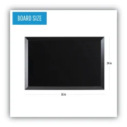 MasterVision 36 in. x 24 in. Wood Frame Kamashi Wet-Erase Board - Black